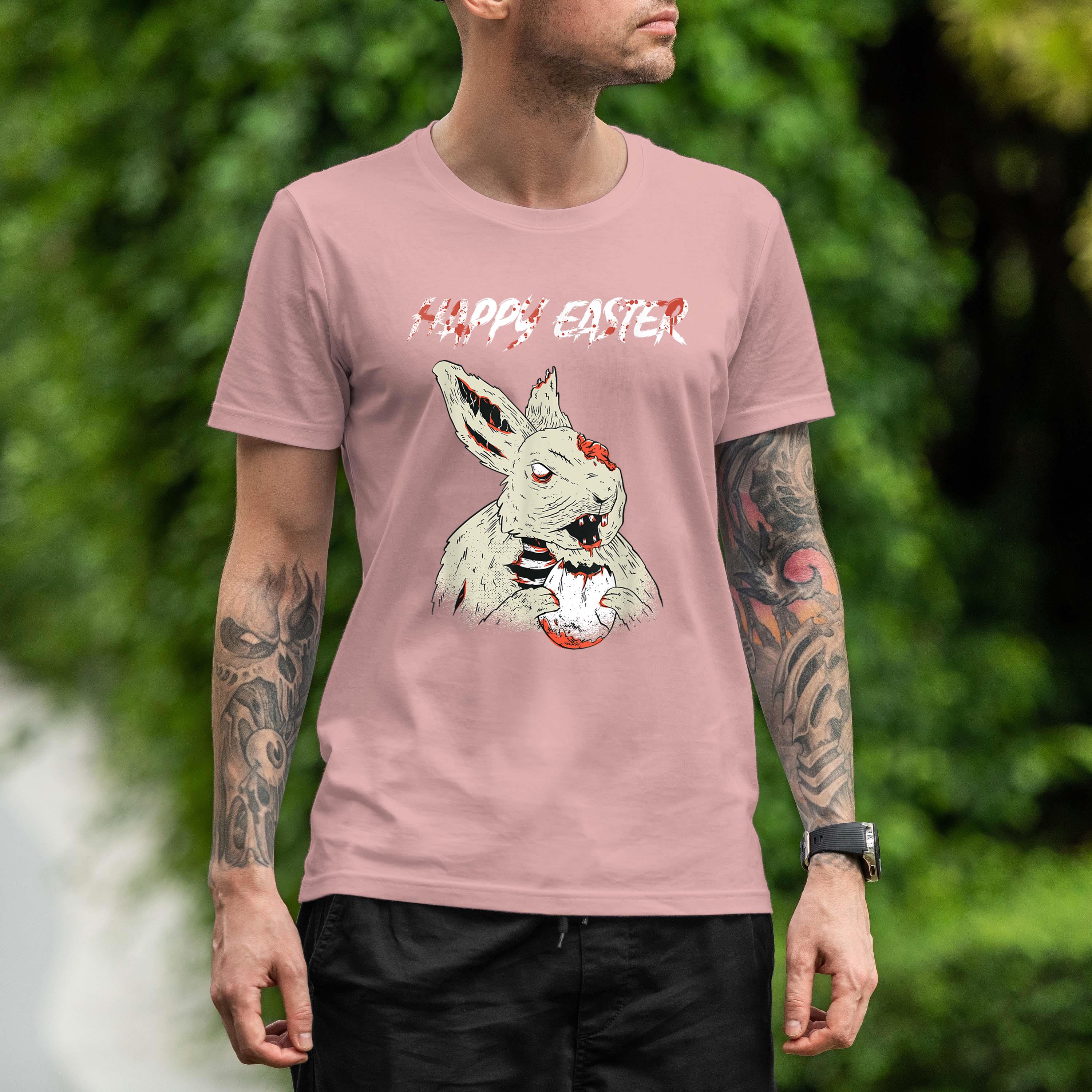 Horror Movie Lover Easter Bunny Bloody Gore Zombie Egg Shirt 